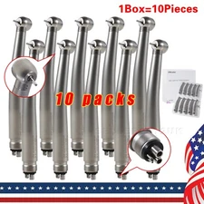 10 PCS Dental High Speed Handpiece Push Button Turbine 4 Hole NSK Pana Max Style