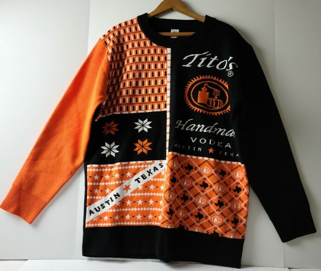 Tito's Handmade Vodka Sweater Mens Large Austin Texas Christmas Ugly Sweater | eBay