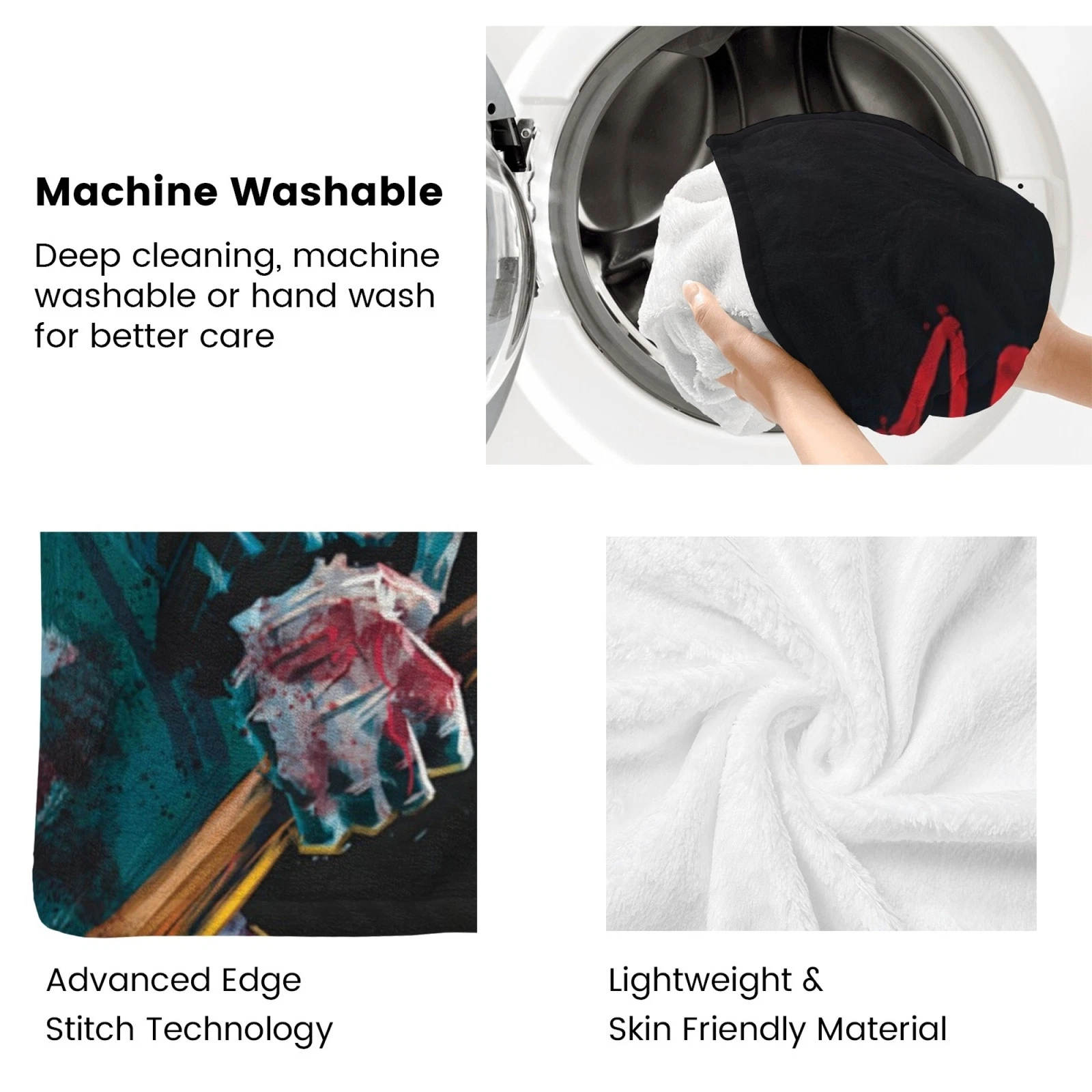 Terrifier Horror Fleece Blanket Throw Soft Bed Blanket for Home and Living