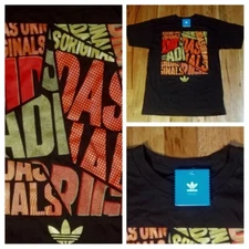 new Adidas Bold Original Tri-Leaf Logo t shirt M football college sports nwt