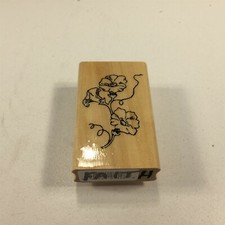 1999 Anita's Flower Theme Rubber Stamp Size D