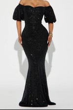 lady women fashion nova sequin maxi dress