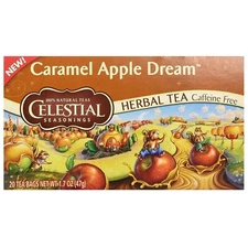 Celestial Seasonings CARAMEL APPLE DREAM Caffeine-Free Herbal Tea Bags 18 Ct