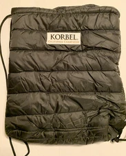 Korbel Black Quilted Soft Cushioned Puffer String Bag/Backpack