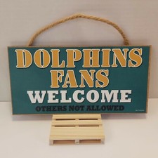 NFL Miami Dolphins Fans Welcome Wooden Sign