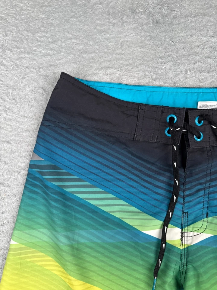 Bañador Speedo Para Hombre 32 Azul Verde Board Shorts 100% Poliéster Carga 32x10 Foto 4 de 4