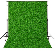 LUCKSTY Nature Green Grass Backdrops 5X7FT Spring Realistic Grass Lawn Photog...