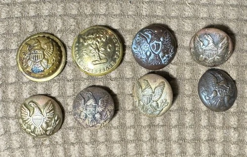 Good Group Of CIVIL WAR buttons 6 Are Period With Two Post SC Eagles Staff