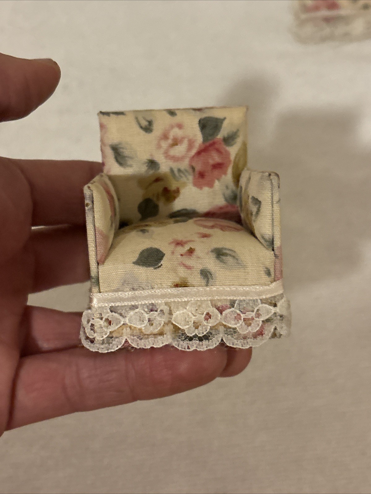 1:12 Scale Vintage Floral Bedroom Set for Dollhouse 6pcs FREE SHIP