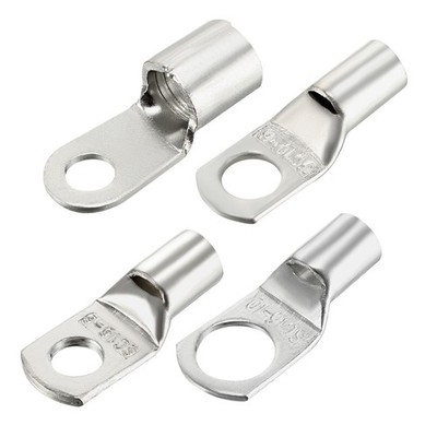 Non-Insulated U-Type Copper Crimp Terminals 6-10mm2 Wire Connector Silver Tone