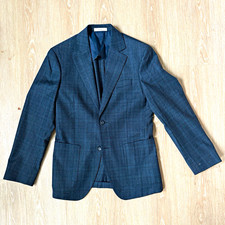 Nordstrom Men’s Dark Teal Plaid Wool Sport Coat (36S / 36 Short)