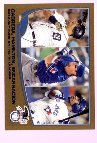 Miguel Cabrera / Josh Hamilton / Edwin Encarnacion [Gold] #194 2013 Topps card