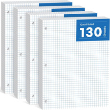 520 Sheets Graph Paper Loose Leaf 8 x 10.5, 4x4 Graph Ruled Filler Paper  8 x 1