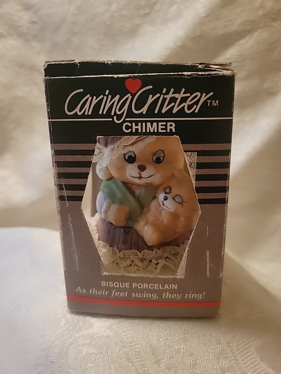 New VINTAGE Jasco Caring Critter Christmas Ornament 2.75"
