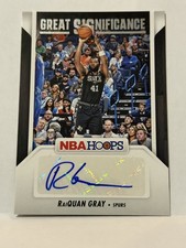RaiQuan Gray 2024 Panini Hoops Auto GS-RQG