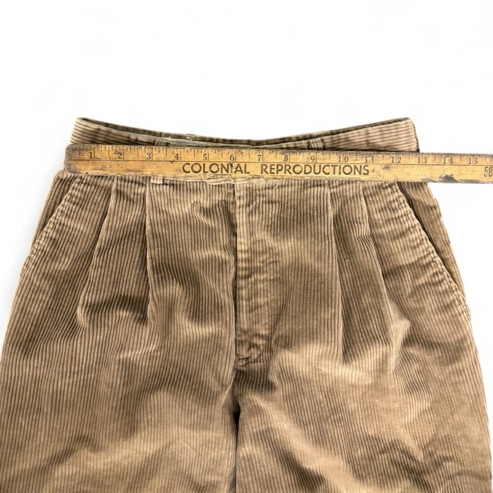 Calça sob medida vintage anos 90 David Brooks veludo feita nos EUA tamanho 10 - Imagem 4 de 4