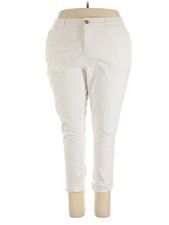 Tommy Hilfiger Women Ivory Casual Pants 18 Plus