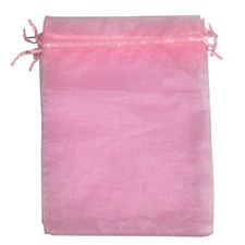 12x16 Inch 50 PCS Organza Gift Bags Drawstring Pink Large Party Supplies