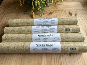 4  Vintage SUNWORTHY Vinyl Wallpaper Pre-Pasted Double Rolls Gold Pineapples