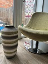 Large West German Scheurich Keramic Fat Lava  Floor Vase 517-45 Mid Century