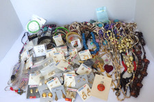 Lot of Fashion Costume Jewelry Necklaces Earrings Bracelets Key Chains 3 lb. 7oz