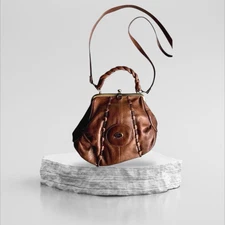 Leather bag natural leather genuine leather Giudi Vintage