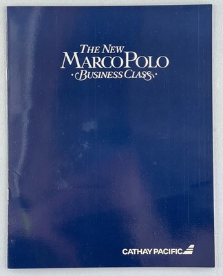 Cathay Pacific Marco Polo Business Class Fluggesellschaft Broschüre Kabinenpersonal Streckenplan