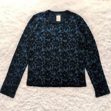 Y's Yohji Yamamoto Floral Wool Pullover Size 3 Rare Jacquard Knit