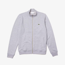 Lacoste Men s Zippered Stand-Up Collar Piqu Fleece Jacket Size S