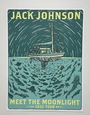Jack Johnson Meet The Moonlight Tour Poster 2022 Official Limited Ed Silkscreen