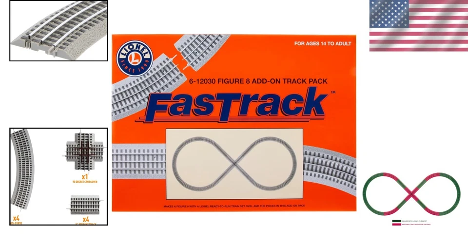 FasTrack Add-On Track Pack for Electric O Gauge - Image 2 of 4