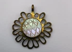 Vintage flower Charm Pendant metal costume jewelry