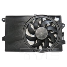 Dual Radiator & Condenser Cooling Fan Assembly for 12-17 Fiat 500 TYPE 2
