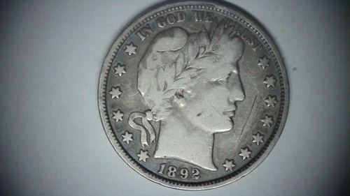 1892 Barber Silver Half Dollar Fine See Photos