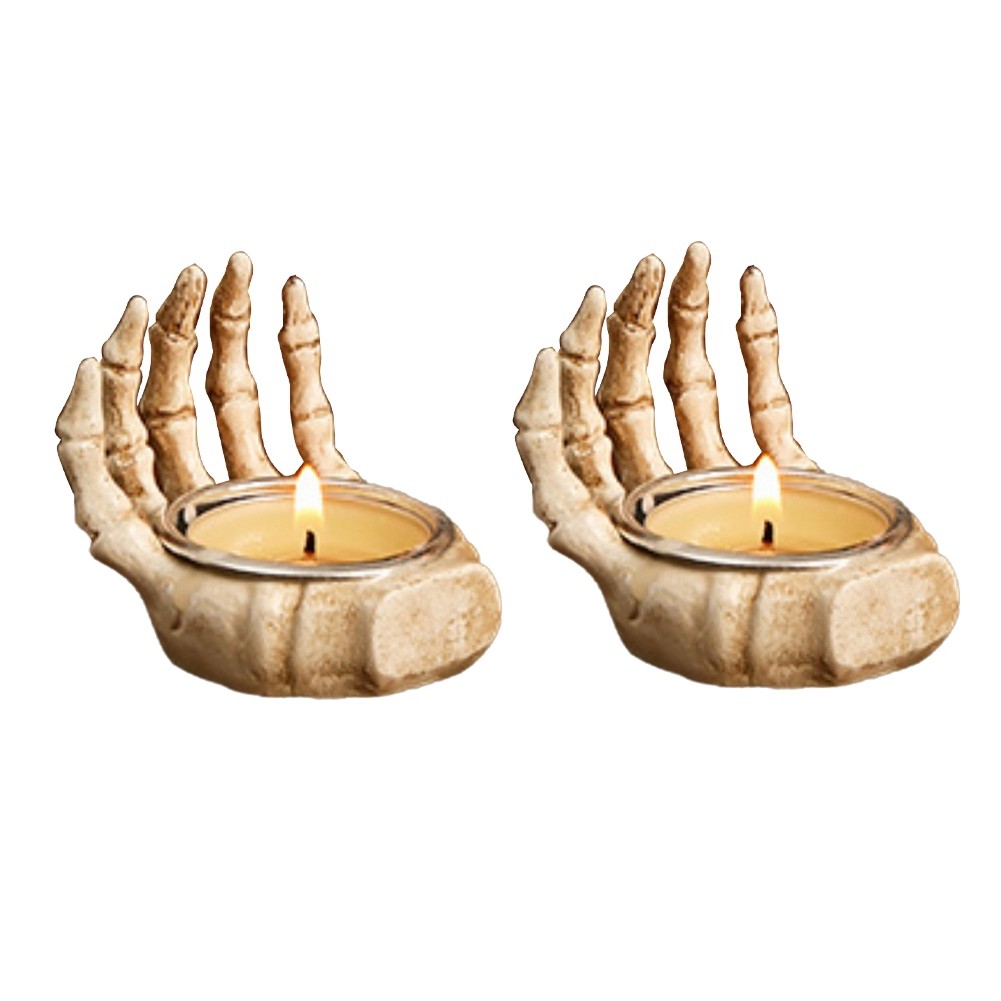 Halloween, Totenkopf-Harz-Ornamente, Totenkopffinger, Schreibtisch-Eingangs7831-image