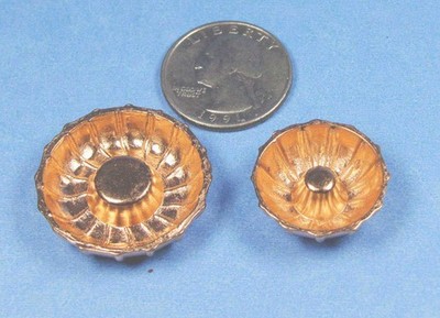 MINI BUNDT PANS (2) DOLLHOUSE KITCHEN DISHES COOKWARE