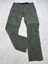 KUHL Olive Green Convertible Hiking Pants Zip Off Cargo Outdoor 6 Pockets Sz 6