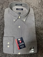 Chaps Men’s Blue Cotton Blend Long Sleeve Button Up Dress Shirt Size 15 1/2 34/3
