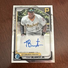 TONY BLANCO JR 2024 Bowman Chrome 1st Auto #CPA-TB Prospect Pirates