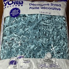 Light Blue Crinkle Paper Filler Shred for Gift Box  Basket Filling 1.8 Oz Bag