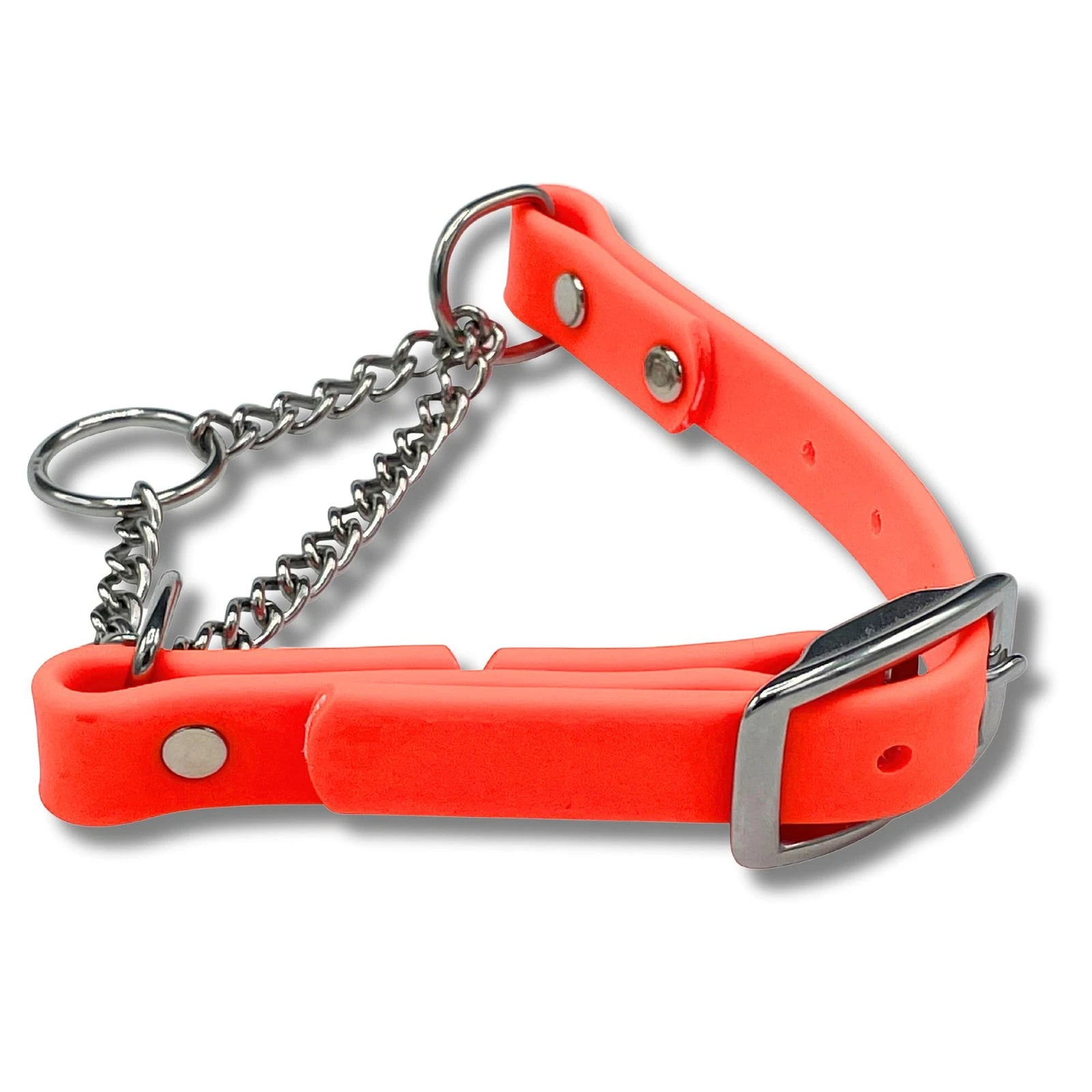 Biothane Martingale Dog Collar Medium Orange Waterproof No Pull Training Collar
