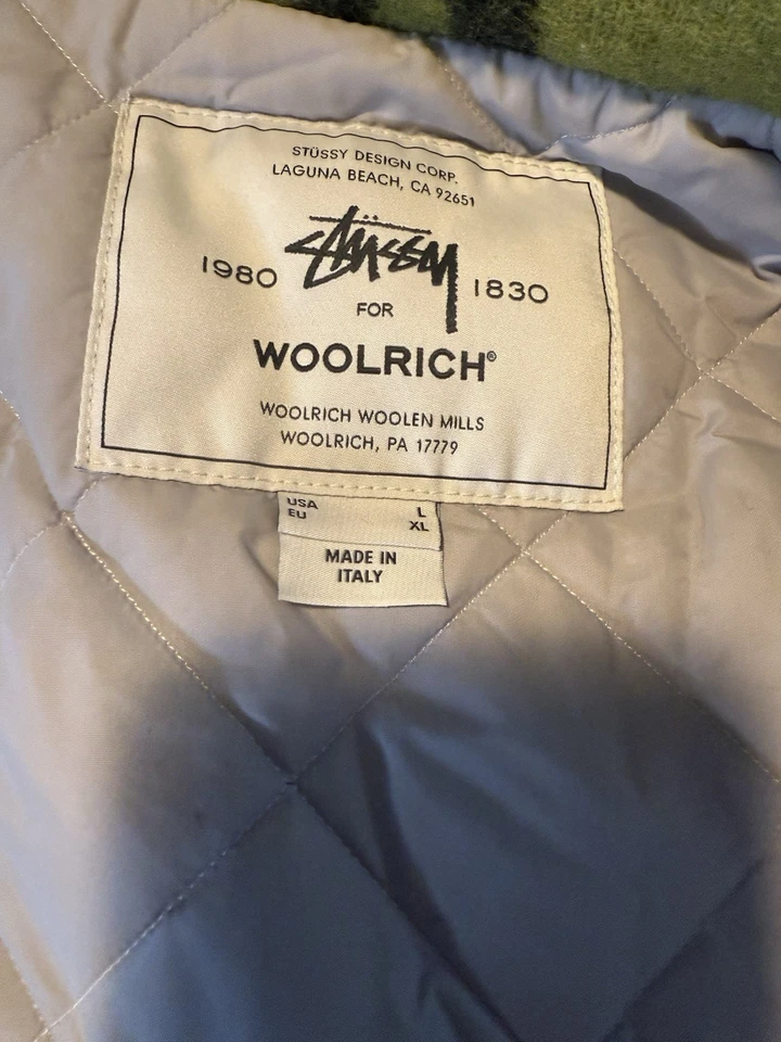 Nueva chaqueta a cuadros rica en lana Stussy talla grande Foto 4 de 4