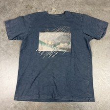 Uniqlo UT Tshirt Mens Medium Blue Art Graphic Preowned