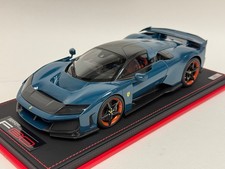 1/18 MR Collection Ferrari F80 Coupe Full Blue Carbon on Leather Base  FE045SE6