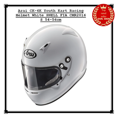 arai carting helmets snell Arai CK-6K Youth Kart Racing Helmet White SNELL FIA CMR2016 S 54-56cm