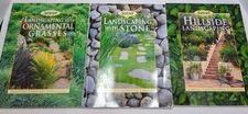 LANDSCAPING - Sunset Books [Lot of 3: Stone, Ornamental Grasses & HIllside] VG