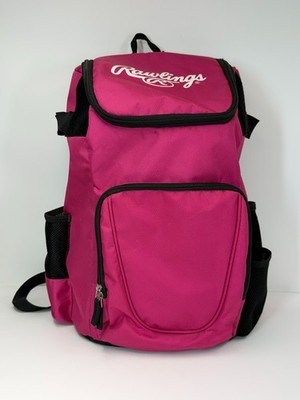 Rawlings Baseball Softball Backpack Pink Travel Gear Equipment Bag School Gym