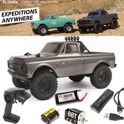 Axial AXI00001T2 1/24 SCX24 1967 Chevrolet C10 4WD Truck Brushed RTR Silver