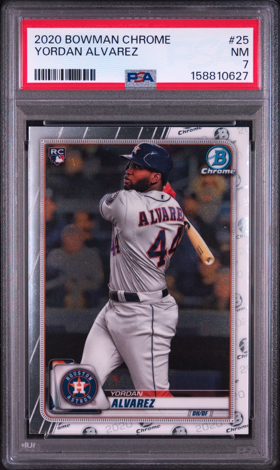 158810627 Yordan Alvarez 2020 Bowman Chrome #25 Rookie RC PSA 7