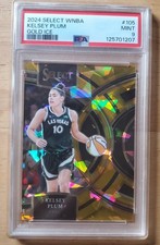 2024 Select WNBA Premier Level Kelsey Plum #105 Gold Ice Prizm /10 Aces, Sparks